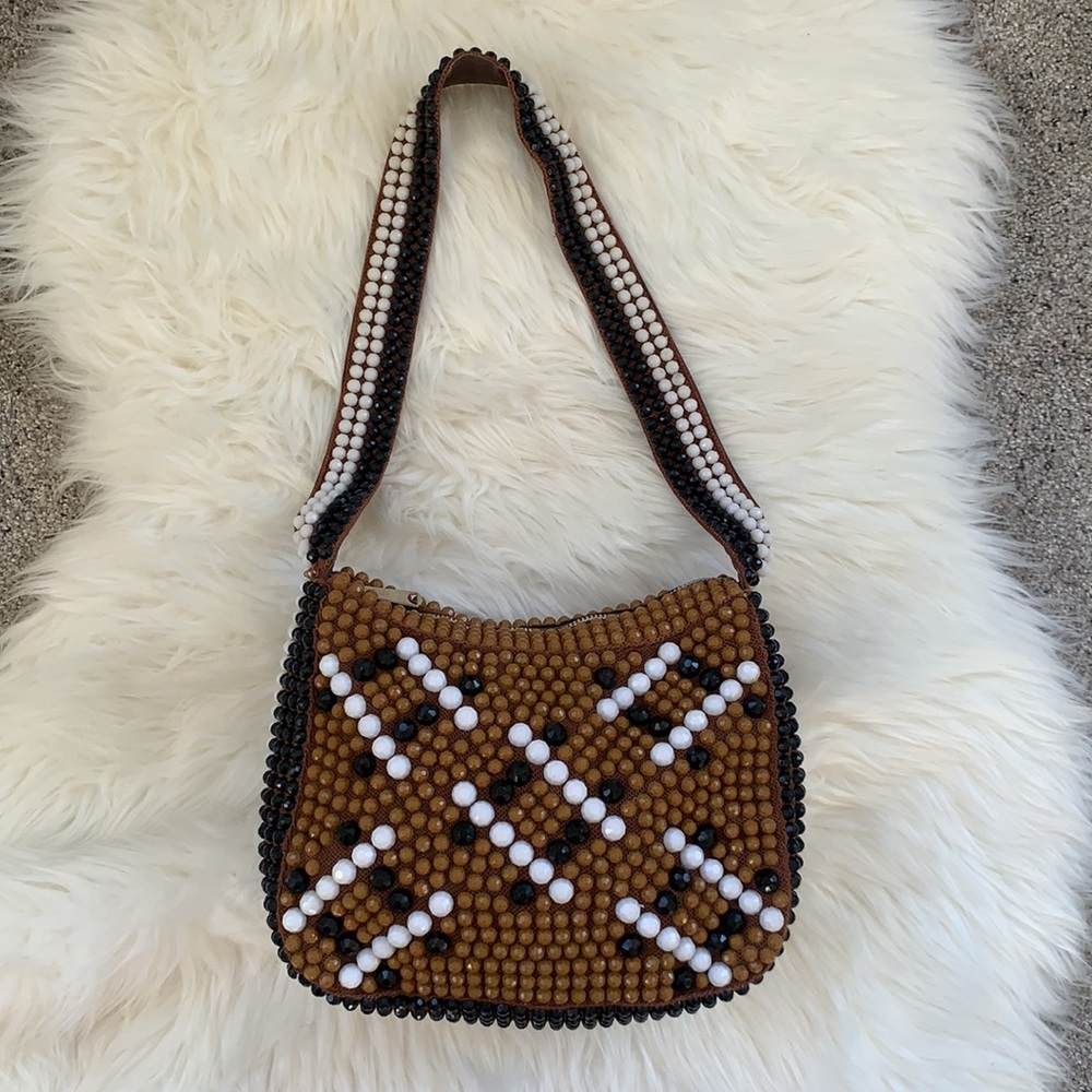 Vintage Handmade Hong Kong bucket beaded purse